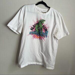 Black Pyramid Dinosaur Lizard Crew Neck Short Sleeve T-shirt